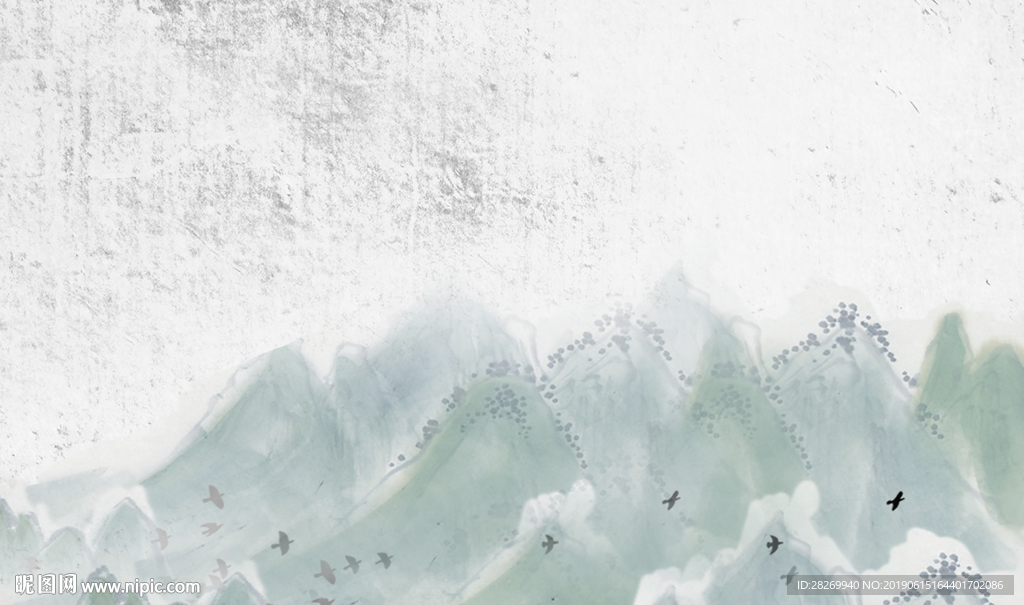 水墨烟雾山水