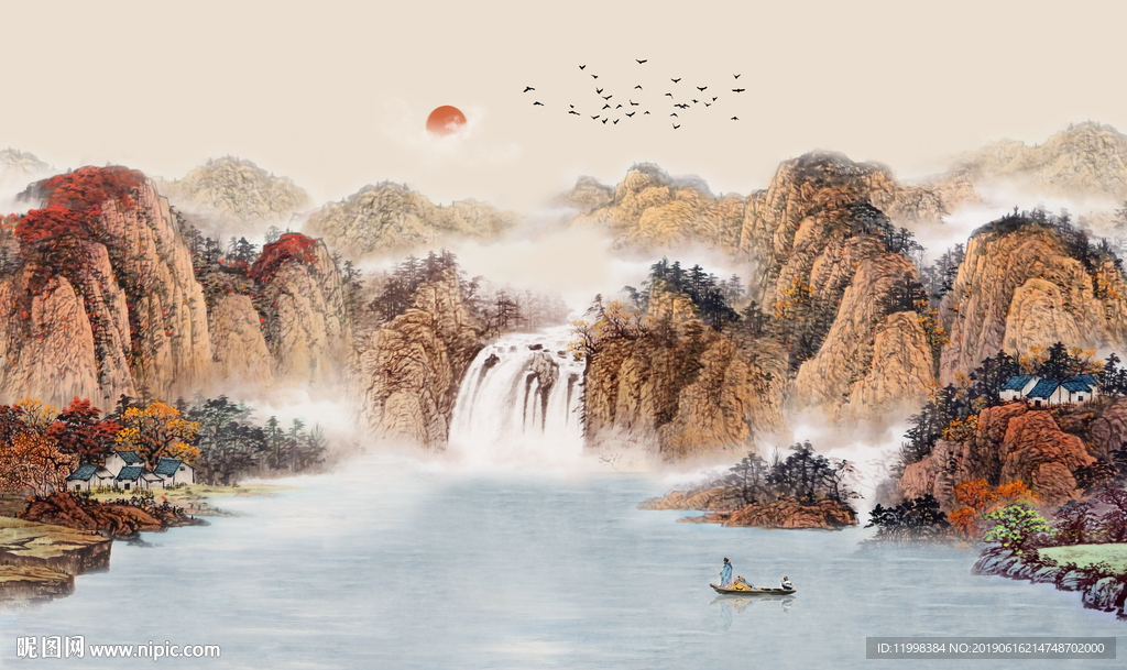 聚财风水画