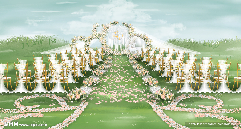 户外婚礼仪式区