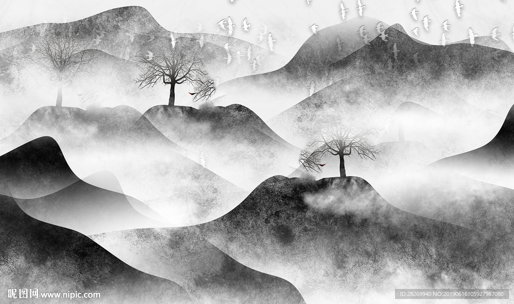 水墨山水画