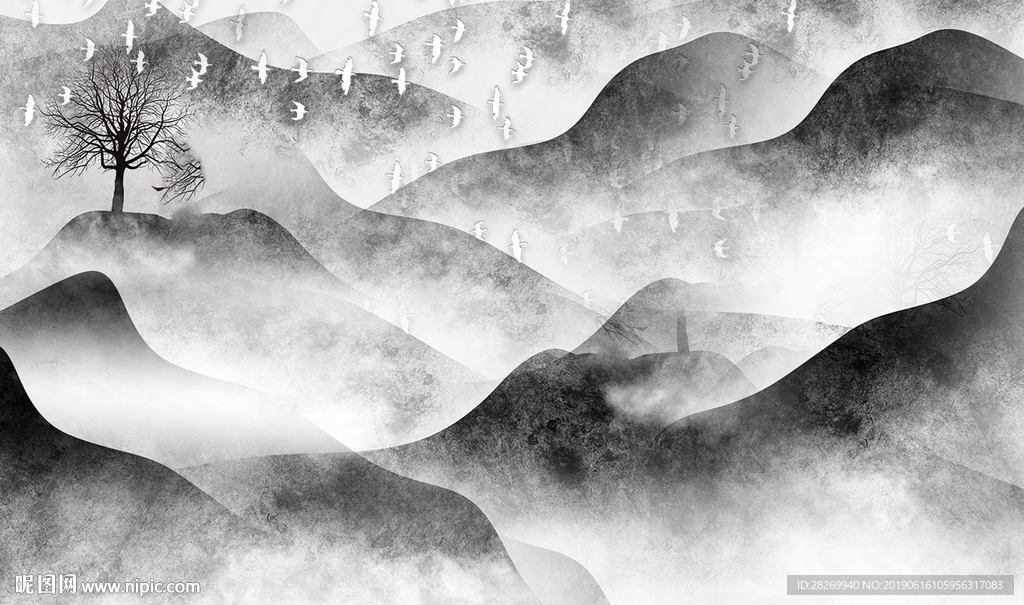 水墨山水画