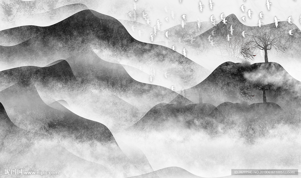 水墨山水画