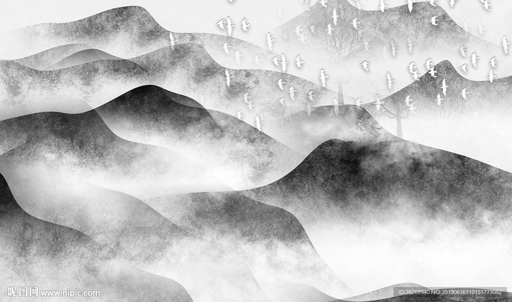 水墨山水画