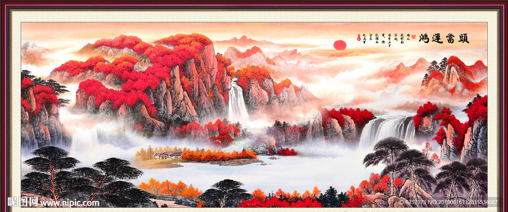 鸿运当头国画