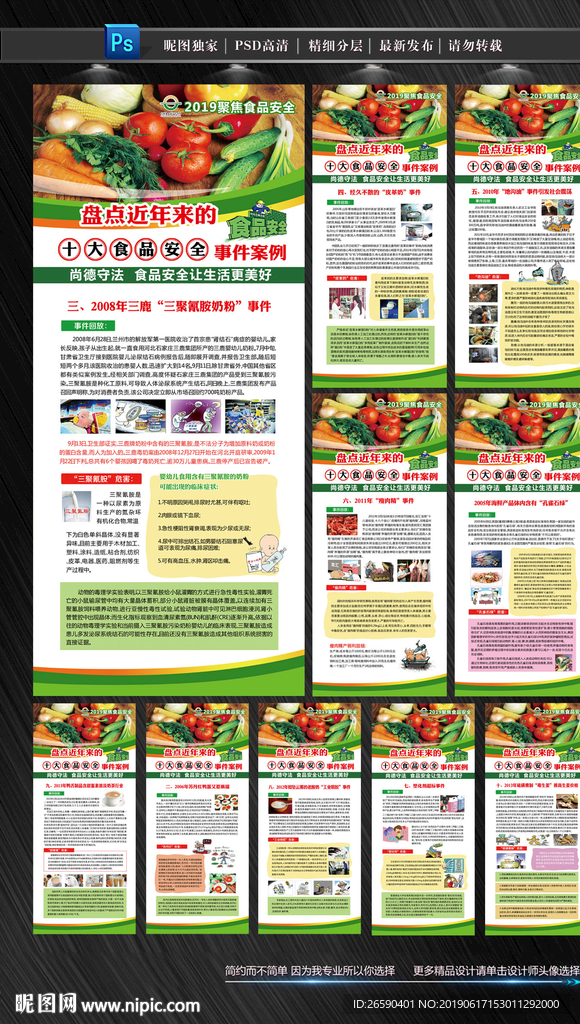 重大食品安全事故案例展板