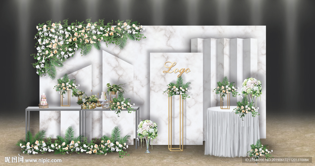 大理石婚礼迎宾区
