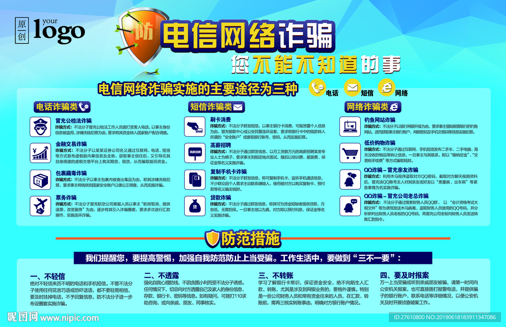 防诈骗展板