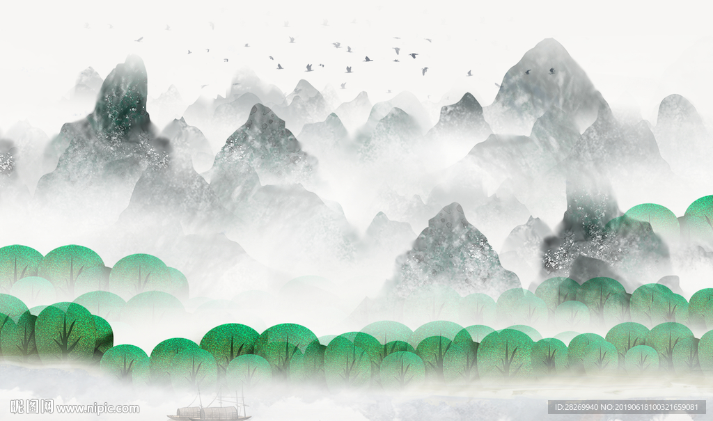 抽象山水画