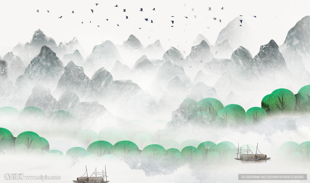 抽象山水画