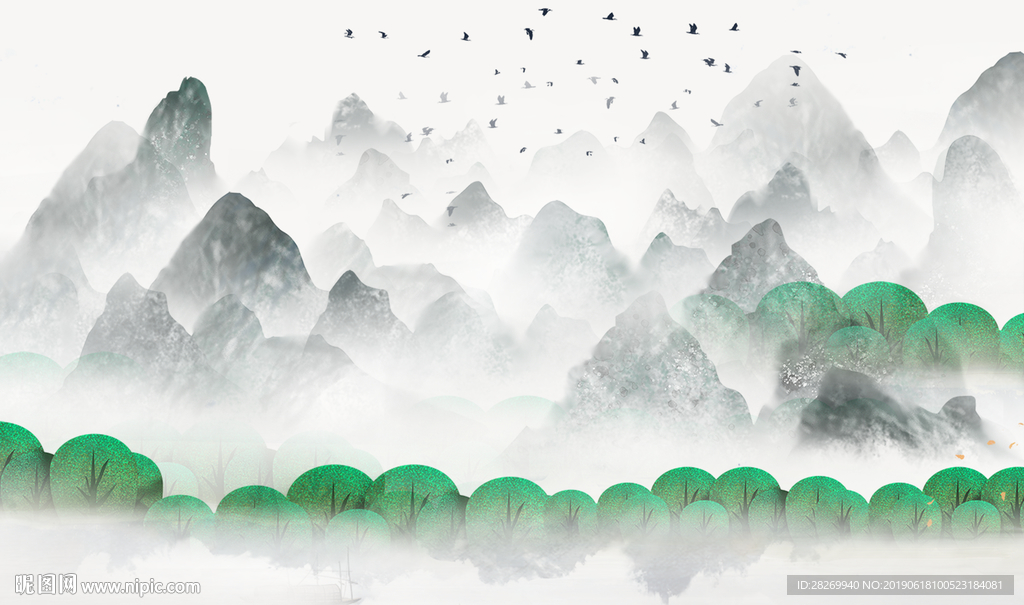 抽象山水画