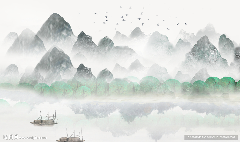 抽象山水画