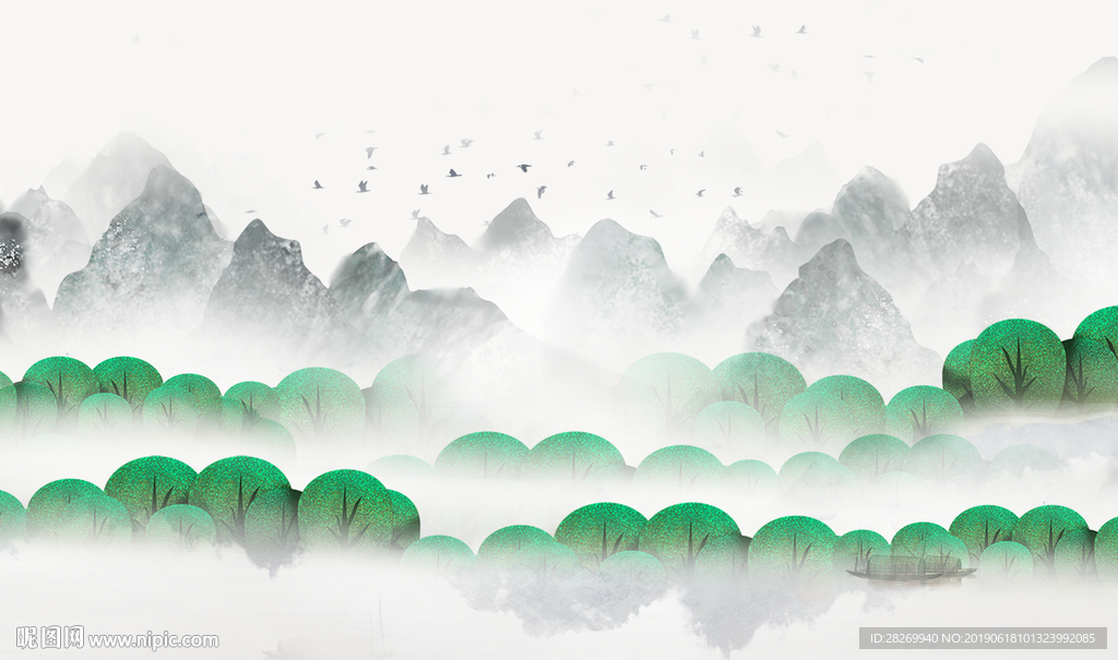 抽象山水画