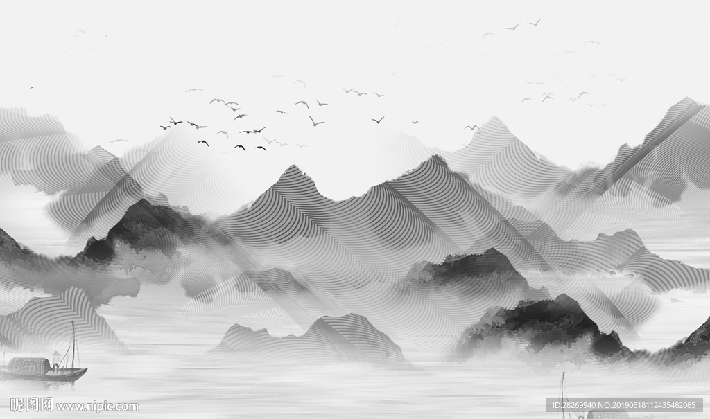 山水壁画