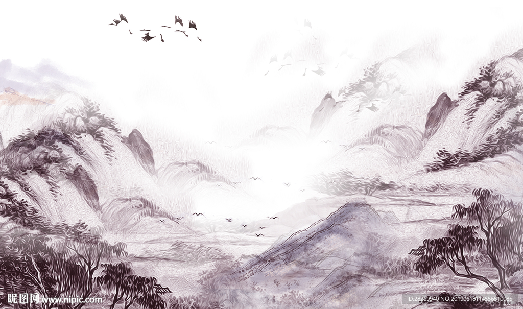 山水壁画