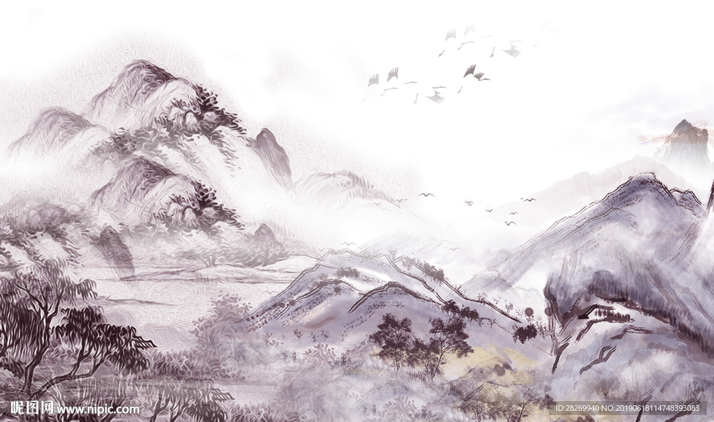 山水壁画