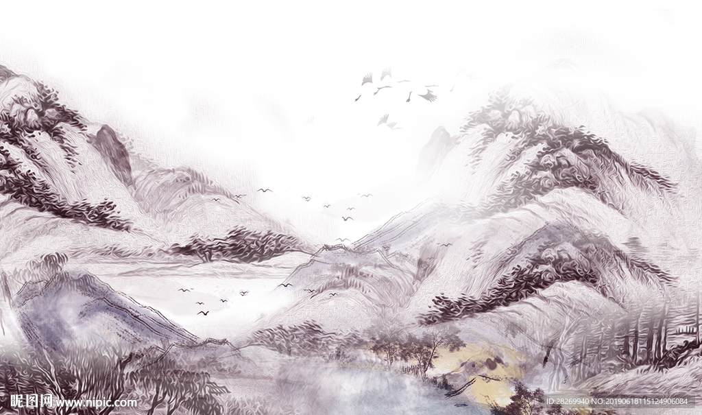 山水壁画