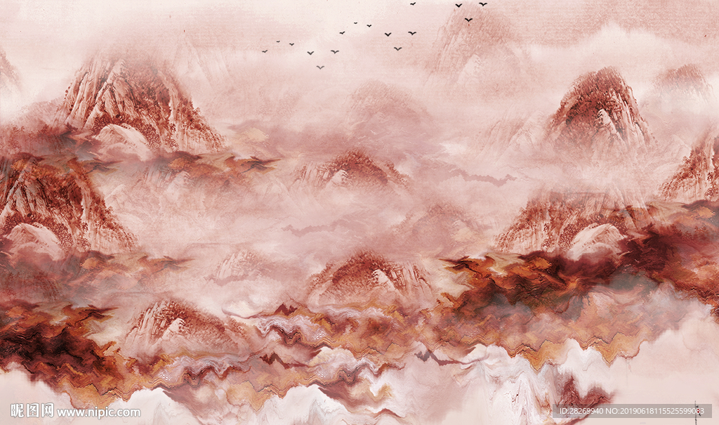 山水壁画