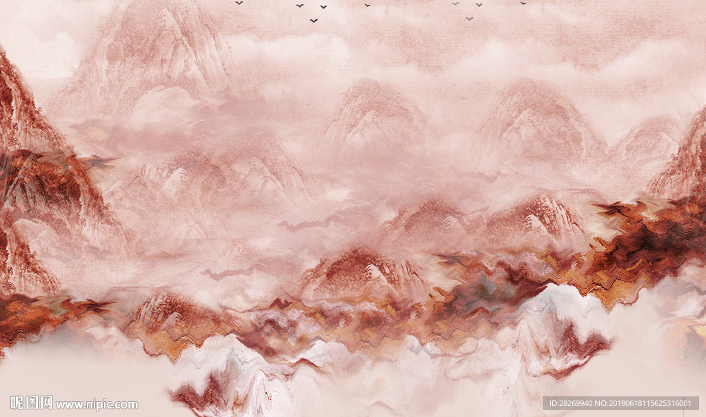 山水壁画