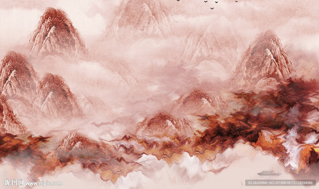 山水壁画