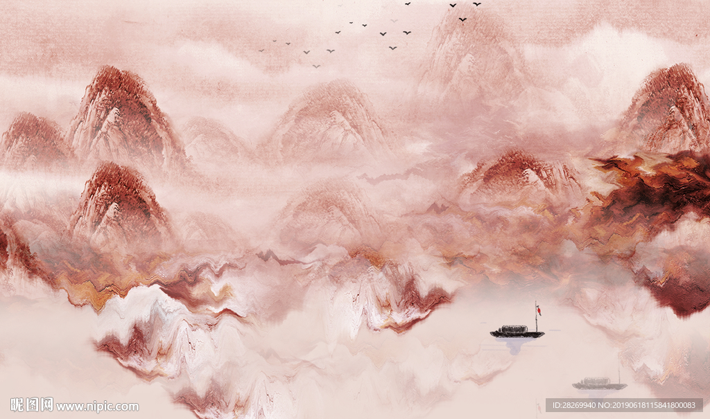 山水壁画