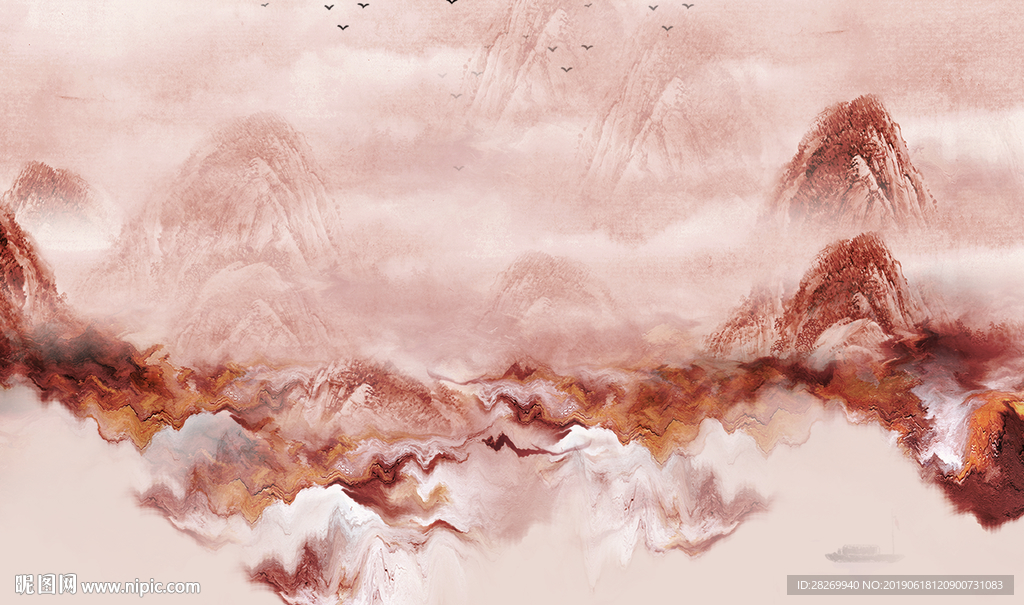 山水壁画