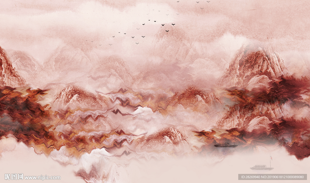 山水壁画