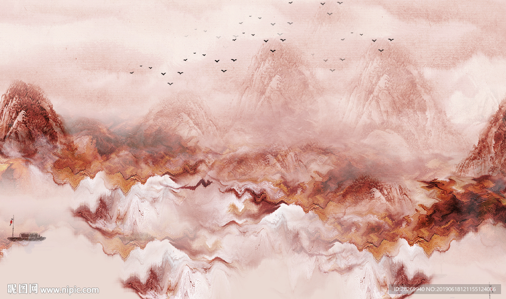 山水壁画