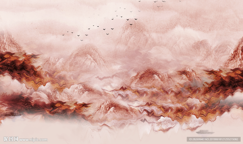 山水壁画