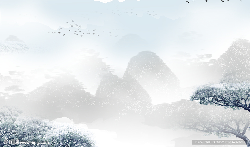 新中式背景墙