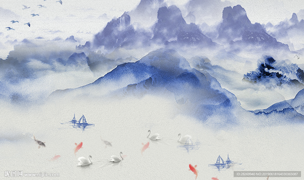 新中式背景墙
