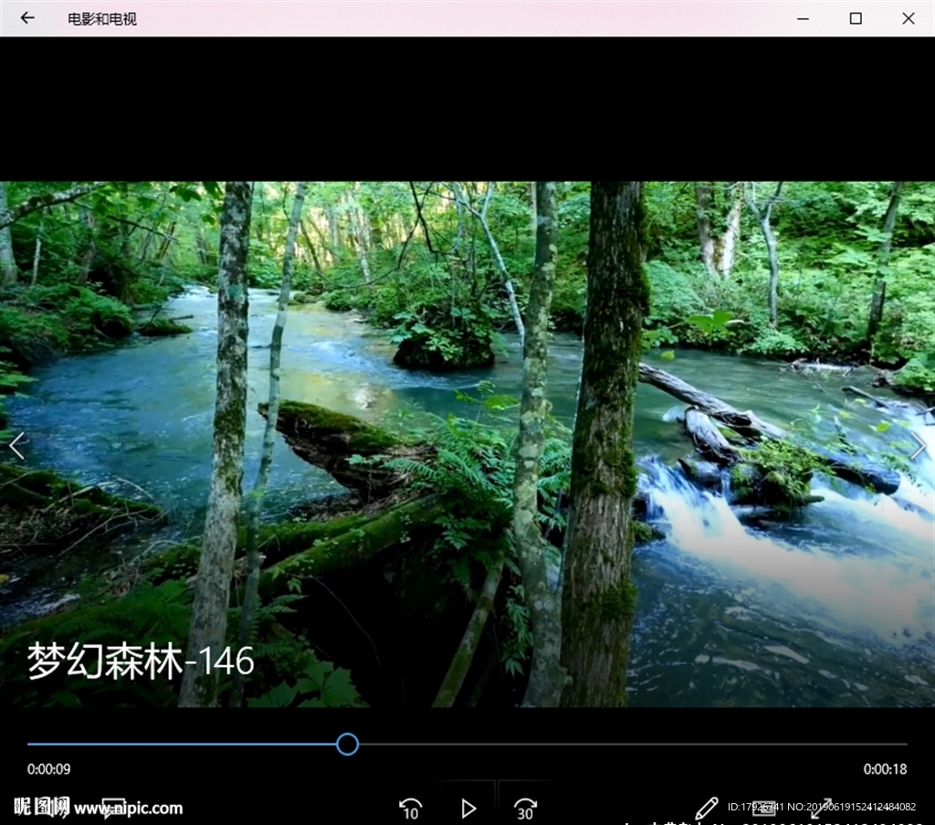森林溪水