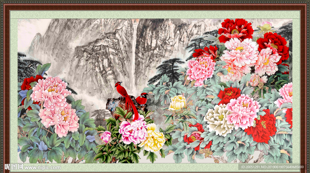 国画牡丹