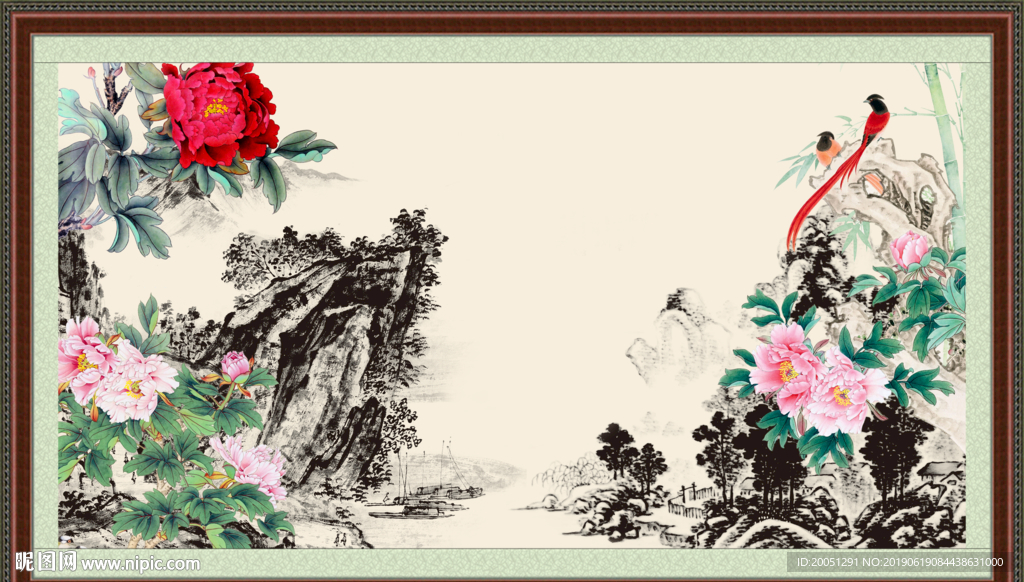 国画牡丹