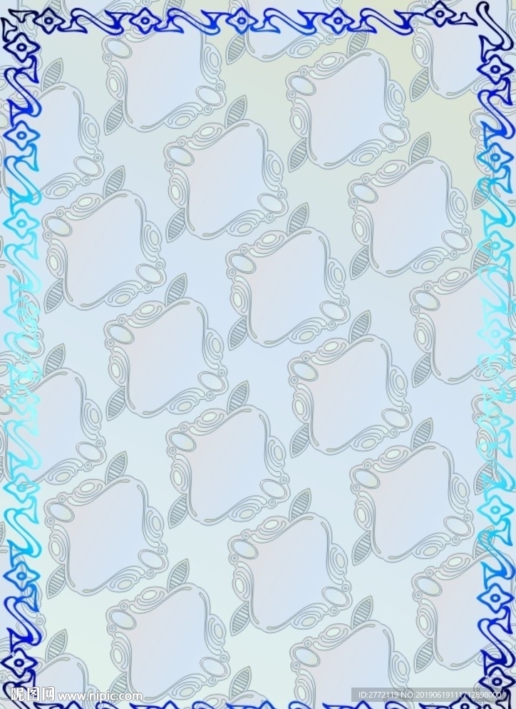 深沉蓝 证件纹