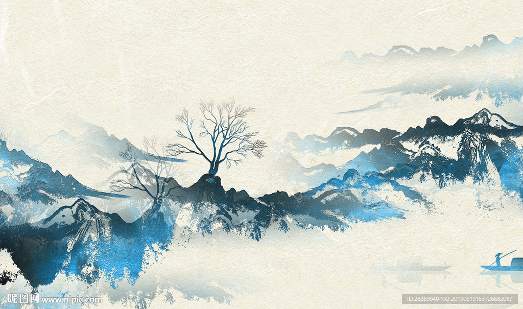山水背景墙