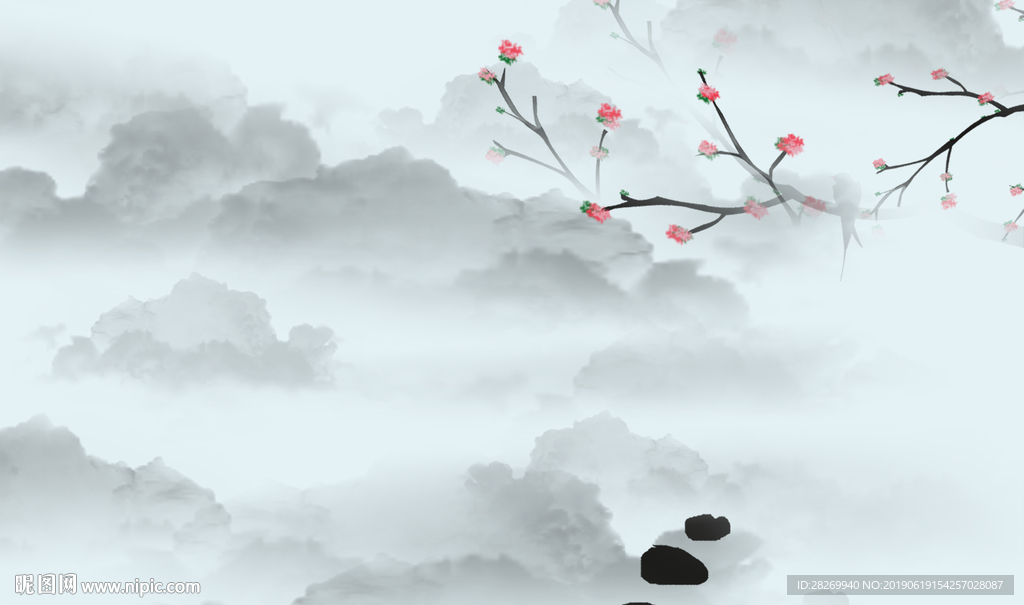 山水背景墙