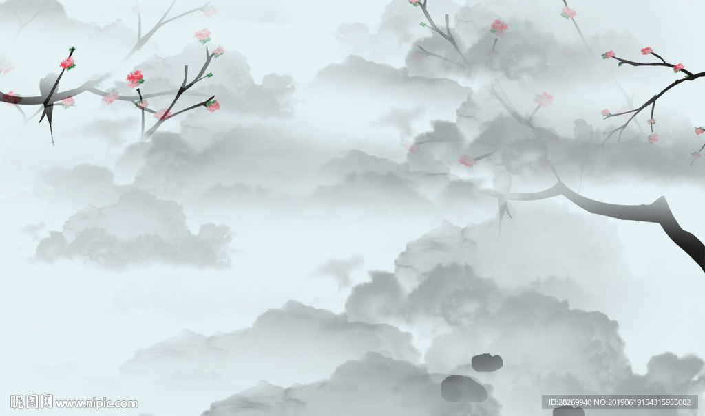 山水背景墙