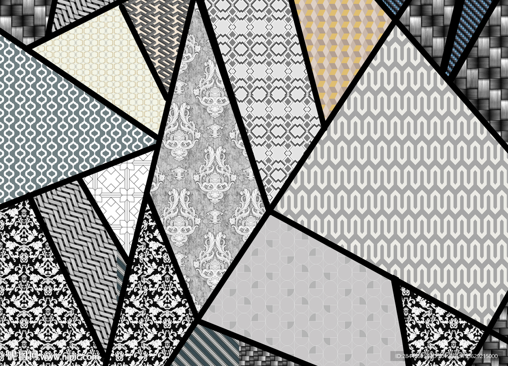 北欧地毯地画地砖设计