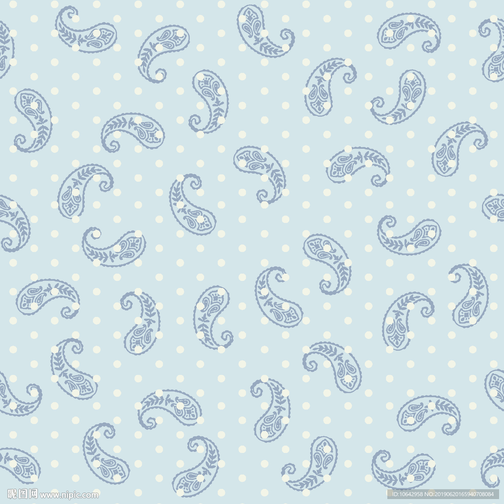 清新佩斯利小图案