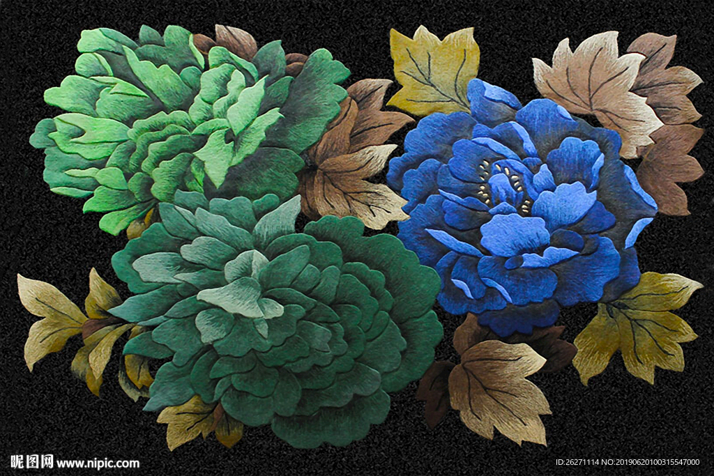 花朵地毯