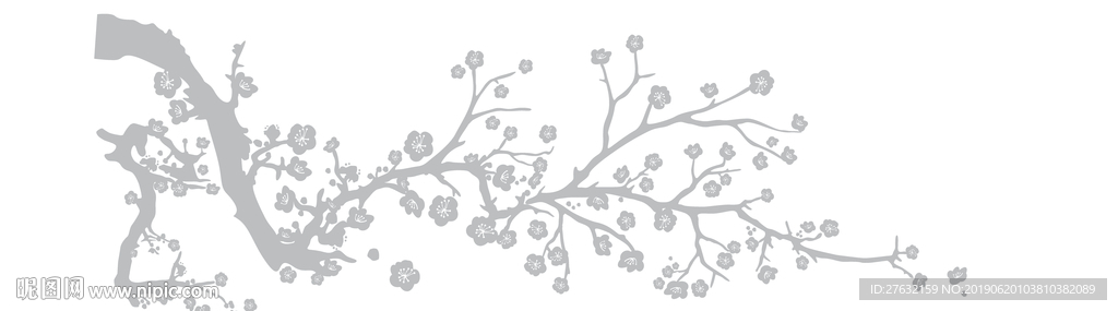 梅花矢量 硅藻泥矢量