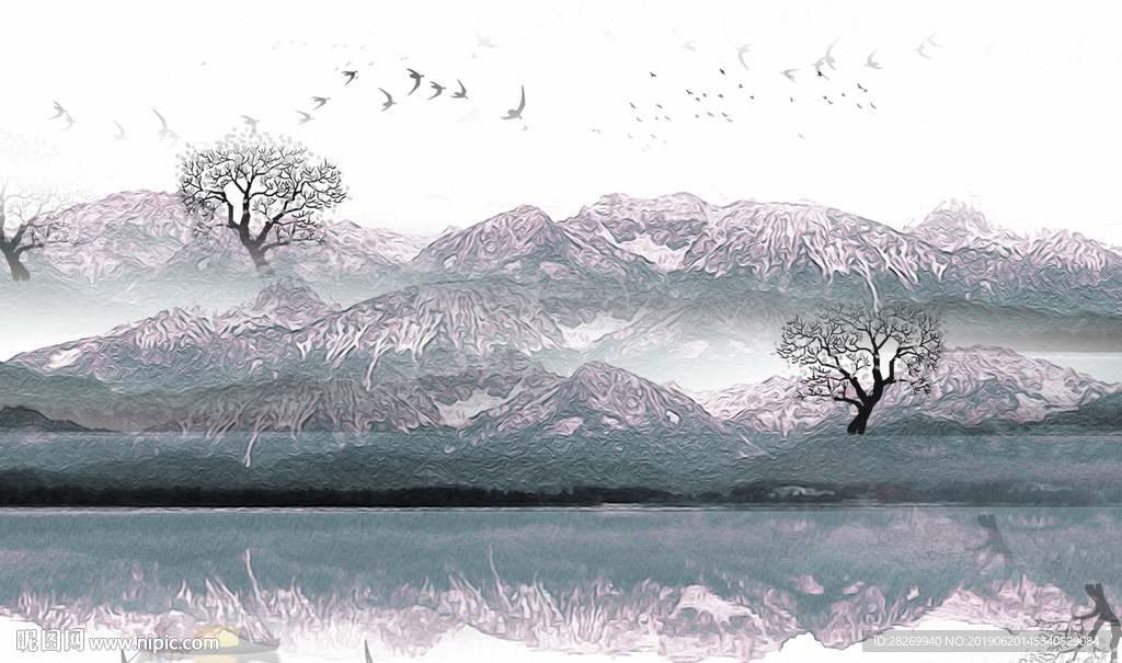 山水壁画