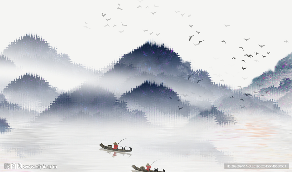 山水壁画