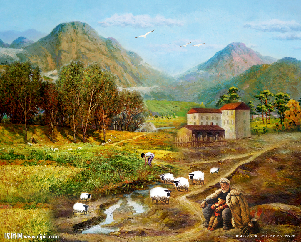 乡村油画