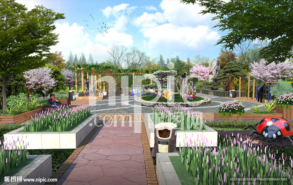 庭院广场景观设计效果图