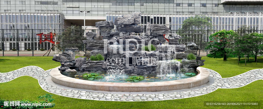 千层岩假山水系效果图