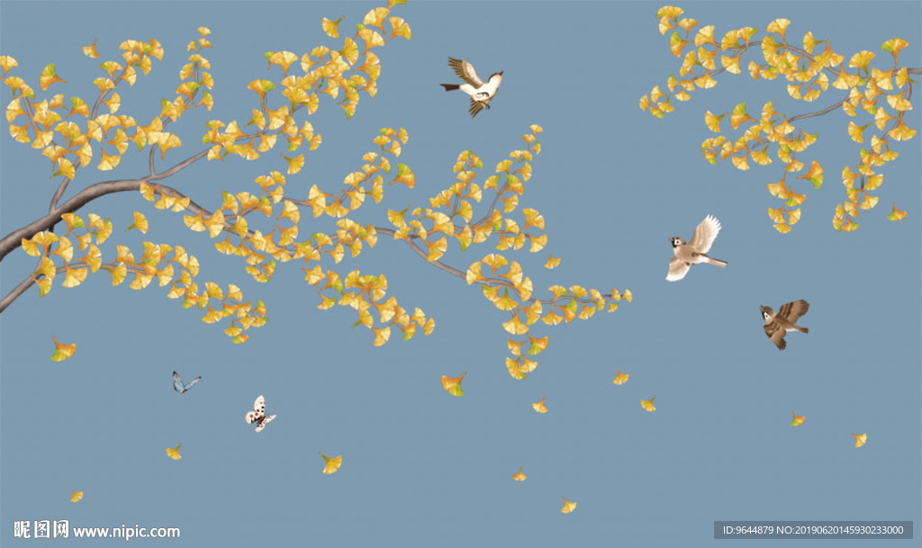 新中式银杏壁纸