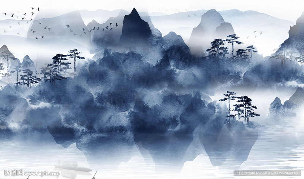 山水背景墙