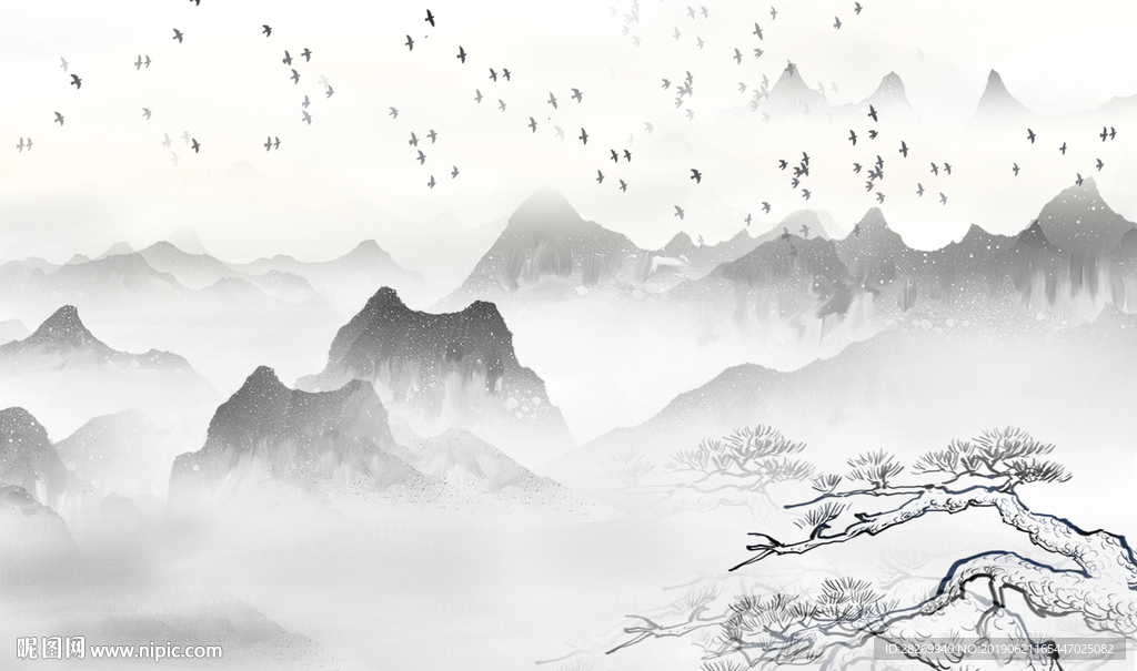 新中式无框画