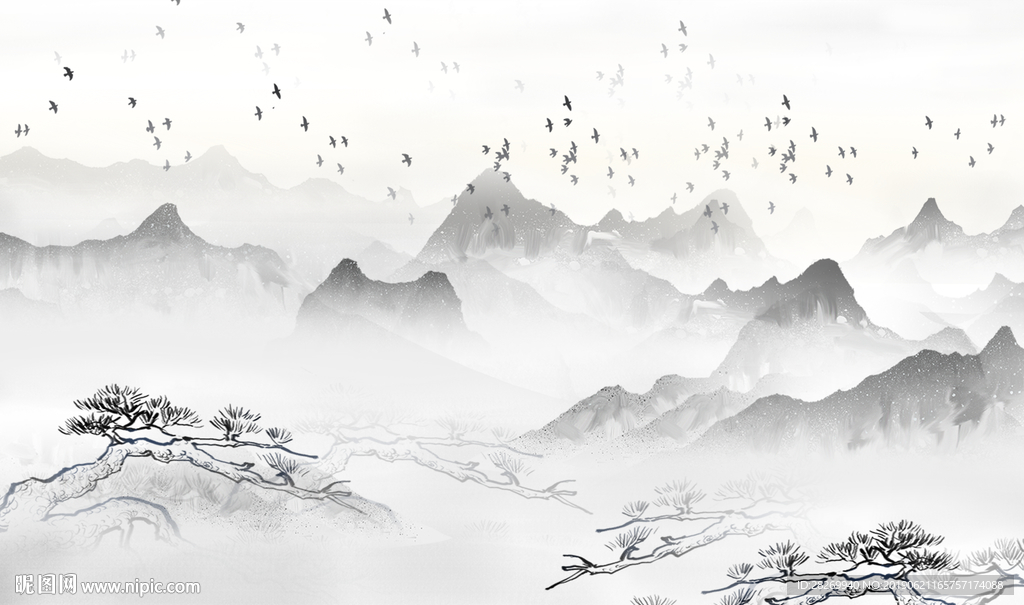 新中式无框画